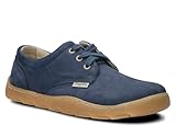 NAGABA – Orthopädische Weit Sneaker Damen, Barefoot Inspiriert für Frauen, Extrabreiter Zehenraum, Echtleder, Flache Schuhe, Lederschuhe mit Leder-Einlegesohle, Breite oder Hallux-Füße, Dunkelblau, 39