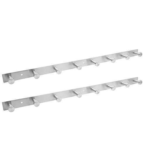 WEBI Robe Hook,8 Peg Stainless Steel 304 Coat Hat Hooks,Heavy Duty Wall Hook