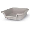 Small Gray Litter Box Durable Pet Safe Open Top Entry Comfortable for Dogs up to 6 lbs