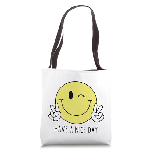 Bolso Tote Have A Nice Day Winking Smile Face miniatura 1