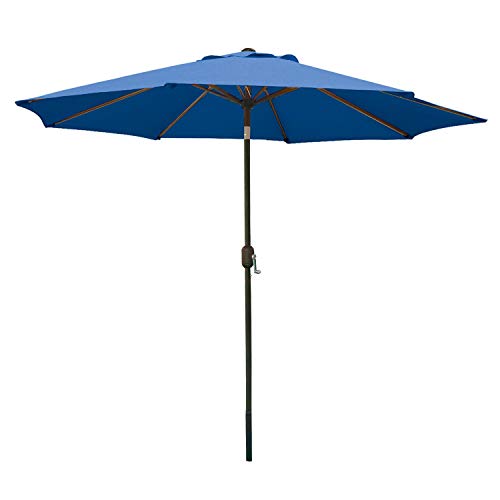Ezone 9 FT Patio Umbrella, Outdoor Umbrellas with Adjustable Crank, Tilt Function Fade Resistant, Waterproof Patio Table Umbrella