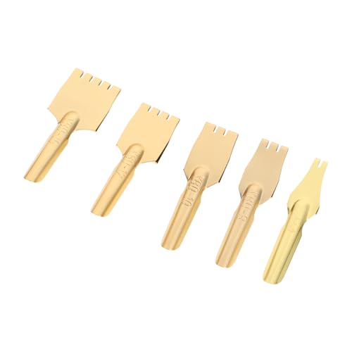 ROMISBABA 5pcs Vintage Calligraphy Pen Nibs Brass Pen Points for Chinese Writing Retro Art Writing Nibs Break Resistance