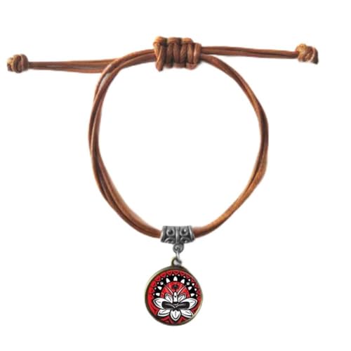Bracelet Mexique cuir Lotus parfait pour sublimer vos tenues bohèmes