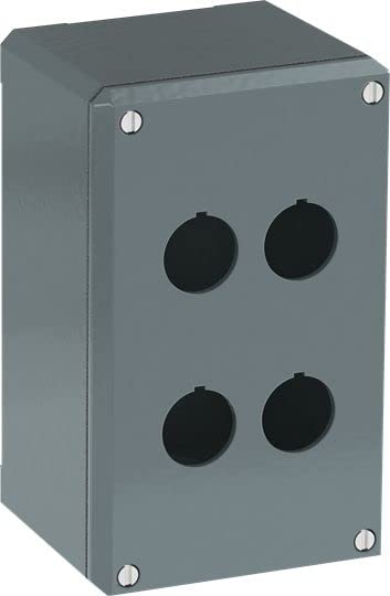 ABB Modular Metal - Caja de pulsador (4 unidades, aluminio), color gris