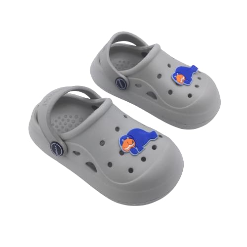 KRAKKI Toddlers Sea Lion Print Applique Clogs EU24 Grey (B0CCMWYCBM) Amazon Price History, Amazon Price Tracker