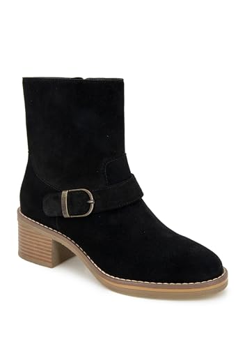 Image of kensie Women's Noe Fashion Boot, Black Suede, 3 UK