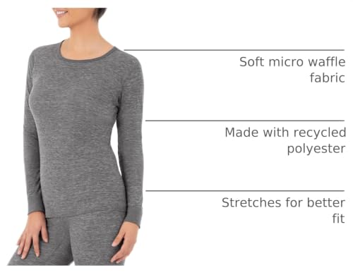 Image of Fruit of The Loom Womens Micro Waffle Premium Thermal Underwear Tee Shirt