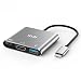 USB C Adapter, ICZI USB Type C to 4K HDMI Adapter with USB A Port, Type C 3.1Power Delivery Port for MacBook,ChromeBook Pixel,Hp Spectre x360,Huawei P 30- Sliver