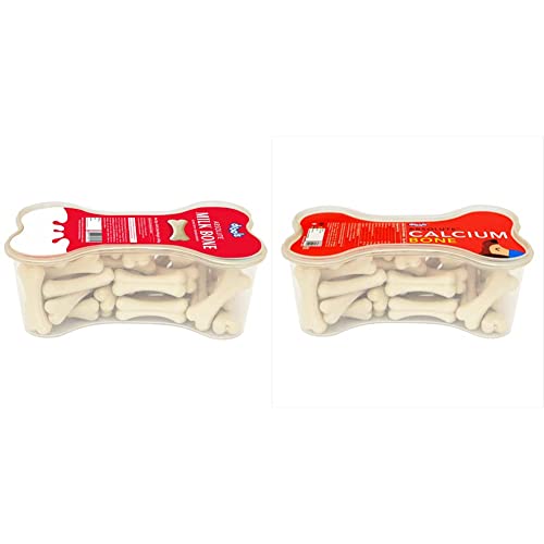 Image of Drools Absolute Milk Bone Jar, Dog Treats - 40 Pieces (600 g) & Absolute Calcium Bone Jar, Dog Treats - 40 Pieces (600g)