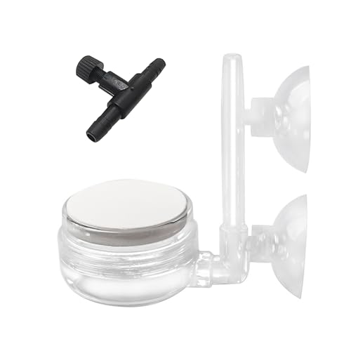 KRYMSON 1 Stück Aquarium-Luftscheibe, Abnehmbare Sauerstoffscheibe, Aquarium-Luftstein, Nano-Luftstein, Geräuschloser Kohlendioxid-Diffusor, Geeignet Für Koiteiche, Schwimmbäder Und Große Aquarien