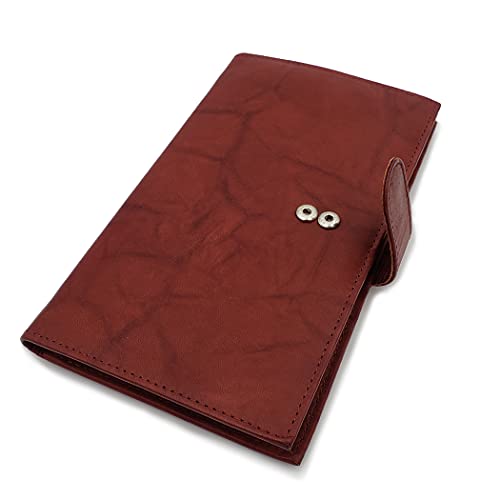 Image of AG Wallets Genuine Leather Mens Long ID 19 Credit Card Security Wallet (RFID BurgundySnapClose)