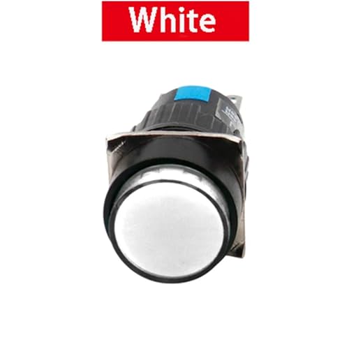 Interruptor LED 220V con bloqueo mecánico 16mm botón blanco autolubricado 2