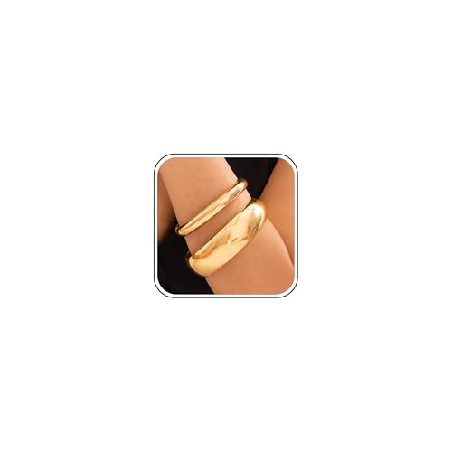 Image of Long tiantian Gold Bangles for Women Bangle Bracelets Chunky Bangles Bracelets Non Tarnish Gold /Silver Bracelet for Women Trendy Jewelry Gifts