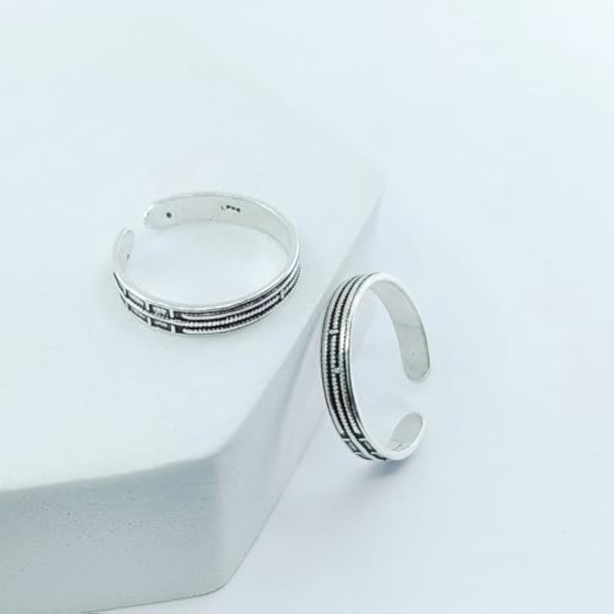 Women's 925 Silver Minimal Toe Ring, Adjustable