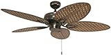 Harbor Breeze Tilghman II 52-in Bronze Indoor/Outdoor Residential Ceiling Fan with Adaptable Light...