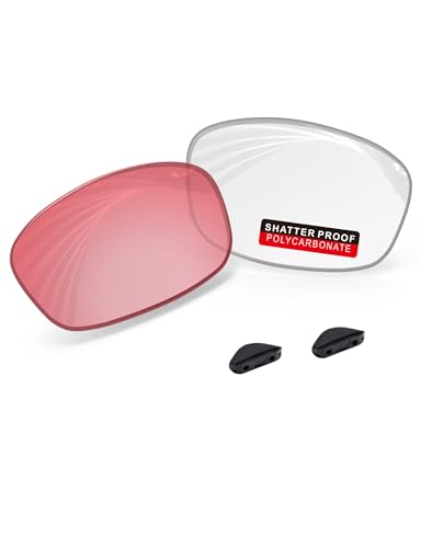 Image of PRO+ Polycarbonate Replacement Lenses & Nose Pads for Oakley Fives Squared(4+1) OO9238 Sunglasses