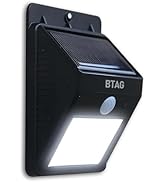 Btag Smart Sun-Powered LED Motion Sensor Light - Energy Efficient & Weatherproof for Driveway, Ga...