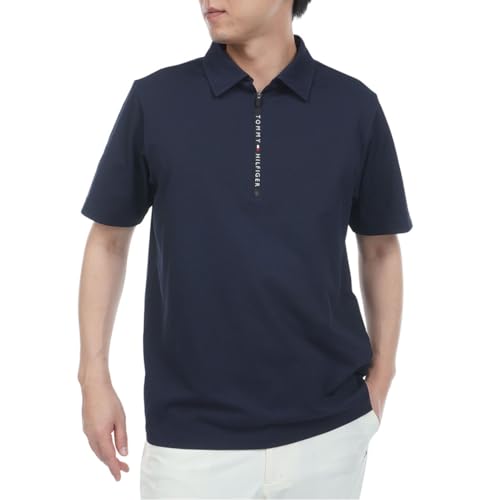 TOMMY HILFIGER GOLF(トミー ヒルフィガー ゴルフ) メンズ ゴルフウェア レイブロックワッフル 半袖シャツ ネイビー LLサイズ THMA633