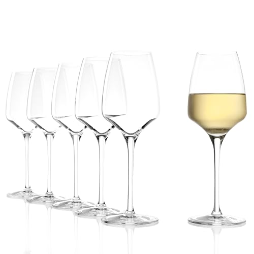 Stölzle Lausitz Weißweingläser Experience 6er-Set 285 ml – Hochwertige Weingläser ideal für Weißwein & Aperitif – Eleganter Weißweinkelch aus Kristallglas – spülmaschinenfest & Made in Germany