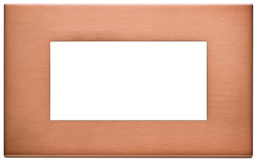 Plaque 4M Vimar 22654.86 en cuivre brossé pour 4 modules - 2
