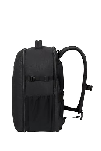 Image of Samsonite Roader Cabin Backpack 40 x 30 x 20 cm Hand Luggage for Ryanair, Wizz Air & Vueling, Underseat Bag with Laptop Compartment 15.6 Inches, 26 L, 0.70 kg, Black (Deep Black)