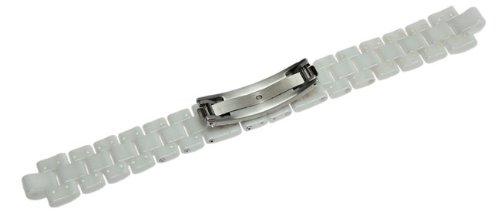 Rechere 16Mm White Ceramic Solid Links Watch Band Strap Bracelet Fit For J12 Ladies #TOP3