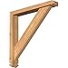 Ekena Millwork 3 1/2"W x 22"D x 22"H Traditional Arts and Crafts Smooth Bracket w/Offset Brace, Western Red Cedar