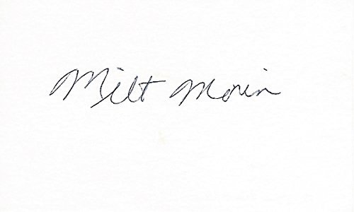 Milt Morin Signed - Autographed UMass Minutemen - Cleveland Browns 3x5 inch Index Card - College Hall of Fame - Deceased 2010
