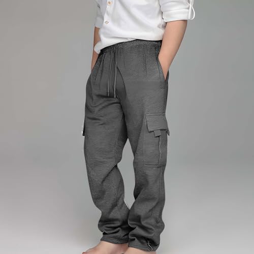 Cargo Sweatpants for Teen Children 2025 Casual Elastic Waist Wide Leg Pants Teens Workout Baggy Pant with Pockets2