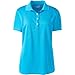 Lands' End Womens Short Sleeve Solid Active Polo Shirt Brilliant Turquoise Plus 2X