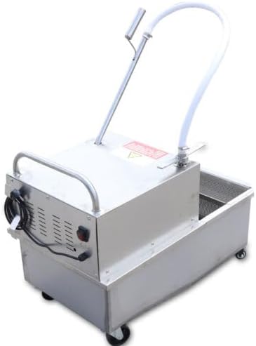 Miniatura 6 de Filtro de freidora móvil 55L, 550W Sistema de filtración de aceite 110v60hz Camión de filtro de aceite para plantas de producción de alimentos,