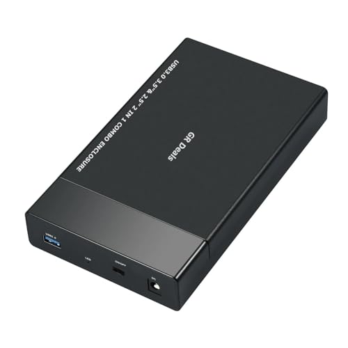 Image of USB 3.0 2 in 1 External Hard Drive Casing for 2.5″ & 3.5″ Sata Hard Drives Dual 2.5 inch and 3.5 inch HDD Enclosure. (USB 3.0 Enclosure CASE) 2in1 Combo Fastest with 5 GBPS Black.