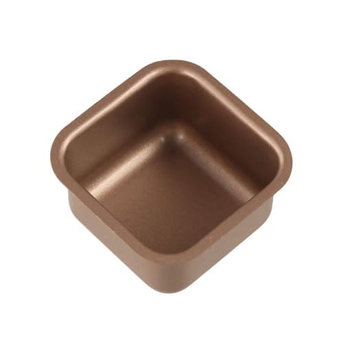Molde de acero al carbono oro rosa para tartas, 7 cm, molde individual para tarta de queso y galletas, molde antiadherente para magdalenas