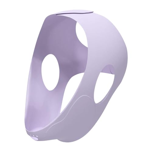 Etyldya Face Ice Pack Gorro Reutilizable con Compresa de Gel Frío/de Silicona Banda Ergonómica Facial Envolvente Ajuste Cómodo Adecuado para Tratamiento, Púrpura