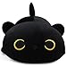 MIAOHAHA Plush Cat Toy Plush Pillow Stuffed Animal Cat Toy Cute Plushies Kids Plush Toy Pillow(Black Cat,30cm/11.8in)