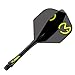 Winmau Darts Fusion Integrated Flight & Shaft System - No.2 Shape & Design - Mvg Design, Intermediate Length