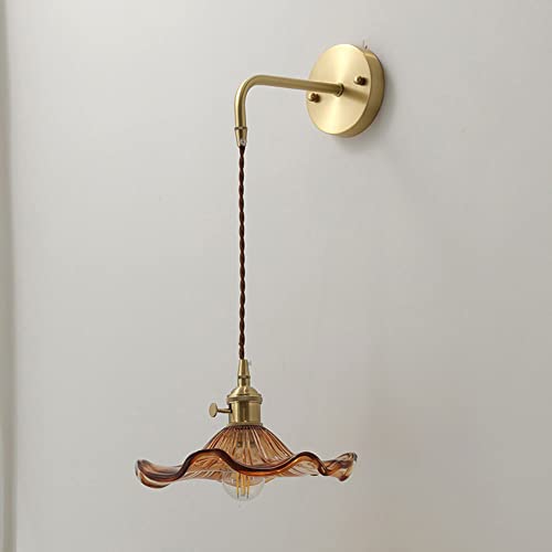 Aplique de pared ajustable de latón con foco orientable E27 para iluminar el tocador de baño 5