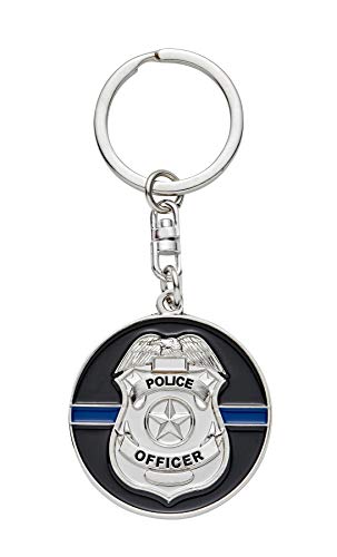 Hero's Valor Police Officer Badge Keychain Challenge Coin Prayer 1-Pack (Single Item)