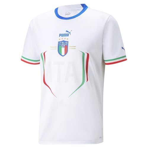 PUMA イタリア代表 サッカーシャツ M Amazon.com: PUMA Mens FIGC Away Crew Neck Short Sleeve Jersey