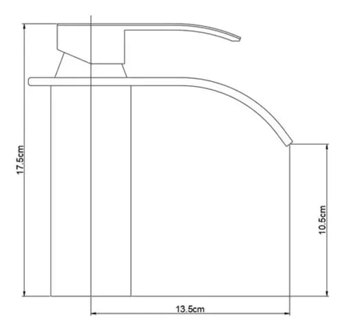 Torneira Cascata Dourada Monocomando Gold Para Banheiro Alto Padrão Bica Baixa Great Home
