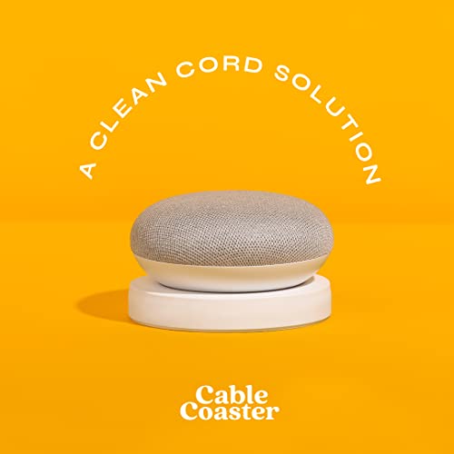 Range-câble blanc Echo Dot et HomePod Mini pour libérer l'espace