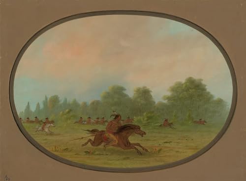 Peinture moderne George Catlin en toile de lin tendue premium