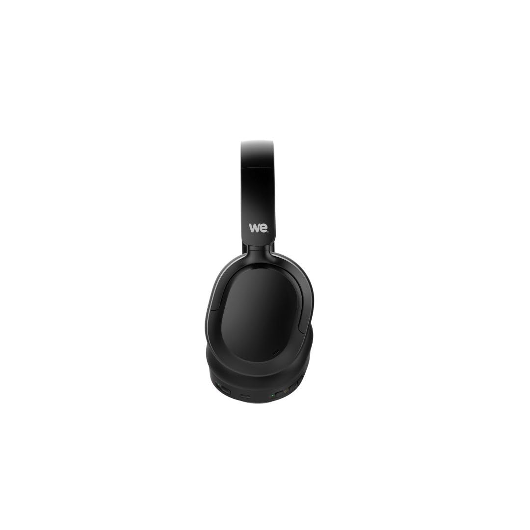 WE Casque Bluetooth - ENC&ANC 35dB - BT V5,3-4 Micros intégrés - Arceau réglable Coussinets rotatifs - Batterie de 500mAh, autonomie en Veille 60h, Noir