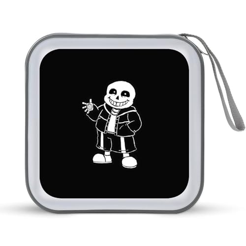 アンダーテール CDケース プラケース DVD収納ケース CD収納ボックス ディスクケース 防水 メディアケース 大容量 40枚収納 小型 持ち運び便利 薄型 ファスナー付 旅行