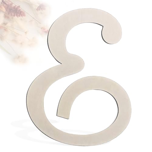 AOCEAN 14 Inch White Wood Letters Unfinished Art Wooden Letters for Wall Decorative Letter Slices Sign Board Decoration for Craft Home Party Projects (E)