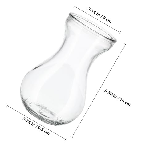 Jarrones de cristal duraderos FUOYLOO con base estable y limpieza fácil pack de 4 3