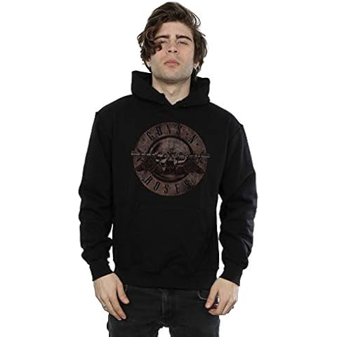Guns N Roses Men's Sepia Bullet Logo Hoodie XXX-Large Black Cover