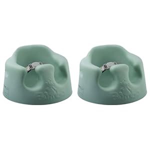 Bumbo Infant Floor Seat Baby Sit Up Chair and Sitting Support for 3 to 12 Months Old with 3 Point Adjustable Safety Strap, 2 Pack, Hemlock Green