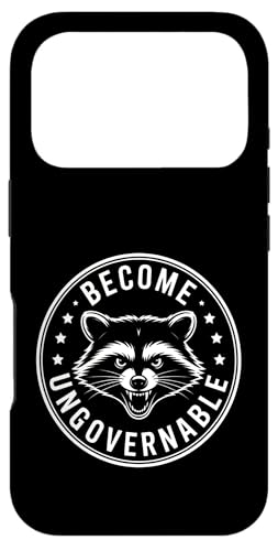 Funny Become Ungovernable Rebellious Raccoon �o�b�W �X�}�z�P�[�X iPhone 17 Pro �p
