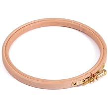 Milward Beech Wood Embroidery Hoop - 5in 12.7cm Diameter for Cross Stitch, Needlework & Crafts, Durable, Smooth Finish, Adjustable Wooden Frame, Metal Screw Clasp For Varied Thickness of Fabric